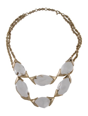 Alexis Bittar Lucite Encased Pebble Double-Strand Necklace