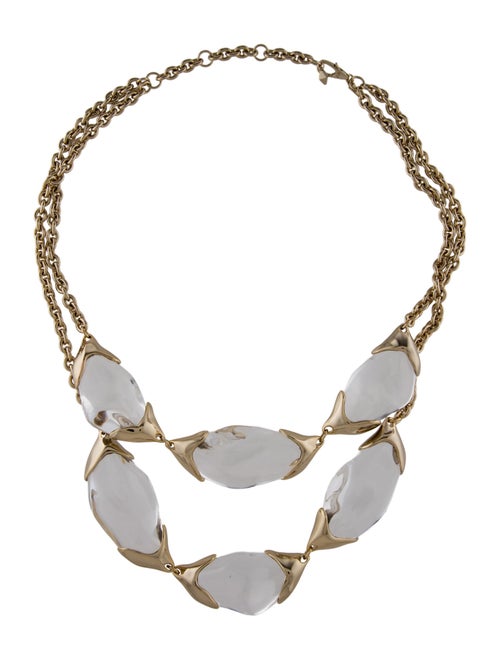 Alexis Bittar Lucite Encased Pebble Double-Strand Necklace