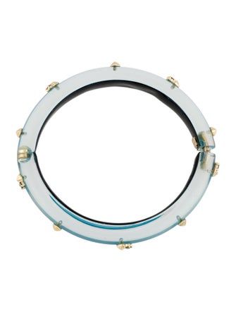 Alexis Bittar Crystal & Lucite Hinge Bracelet