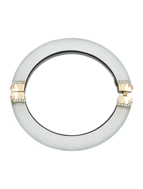 Alexis Bittar Lucite & Crystal Hinge Bangle Bracelet