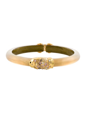 Alexis Bittar Crystal & Lucite Hinge Bangle Bracelet
