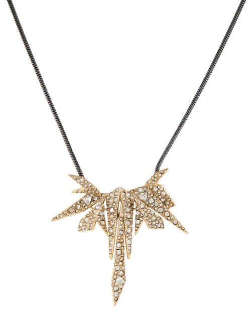 Alexis Bittar Crystal Encrusted Origami Pendant Necklace