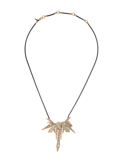 Alexis Bittar Crystal Encrusted Origami Pendant Necklace