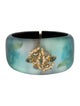 Alexis Bittar Lucite & Crystal Hinged Bangle