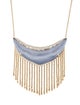 Alexis Bittar Lucite Fringe Crescent Pendant Necklace