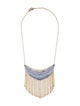 Alexis Bittar Lucite Fringe Crescent Pendant Necklace