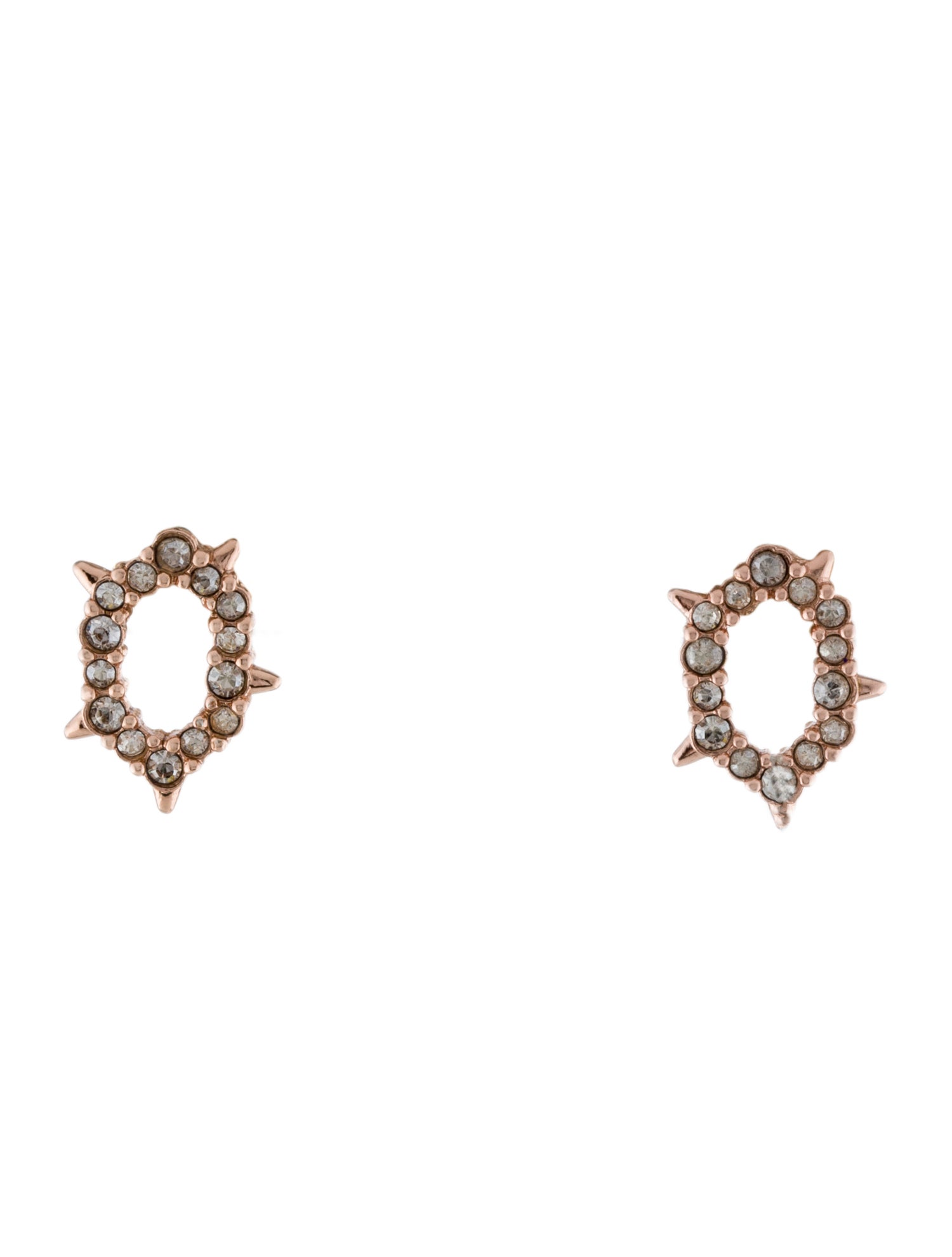 Alexis Bittar Crystal Encrusted Spiked Stud Earrings
