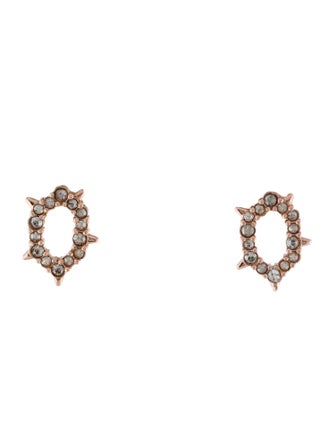 Alexis Bittar Crystal Encrusted Spiked Stud Earrings