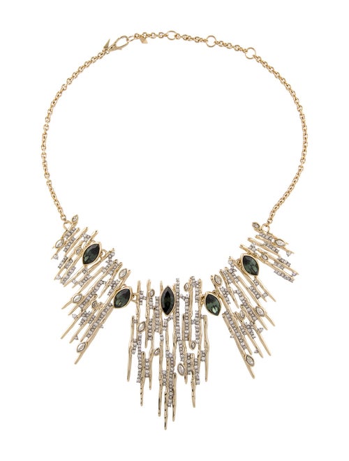 Alexis Bittar Crystal Encrusted Spike Bib Necklace