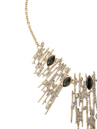 Alexis Bittar Crystal Encrusted Spike Bib Necklace