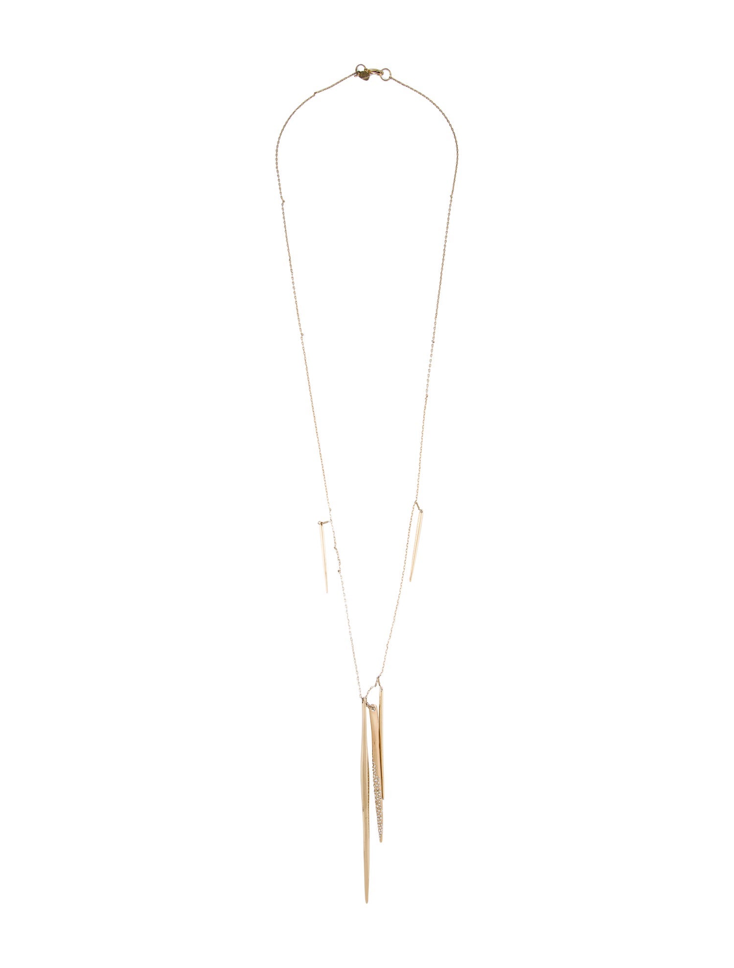 Alexis Bittar Crystal Encrusted Miss Havisham Long Spear Necklace