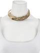 Alexis Bittar Lucite & Crystal Swan Collar Necklace