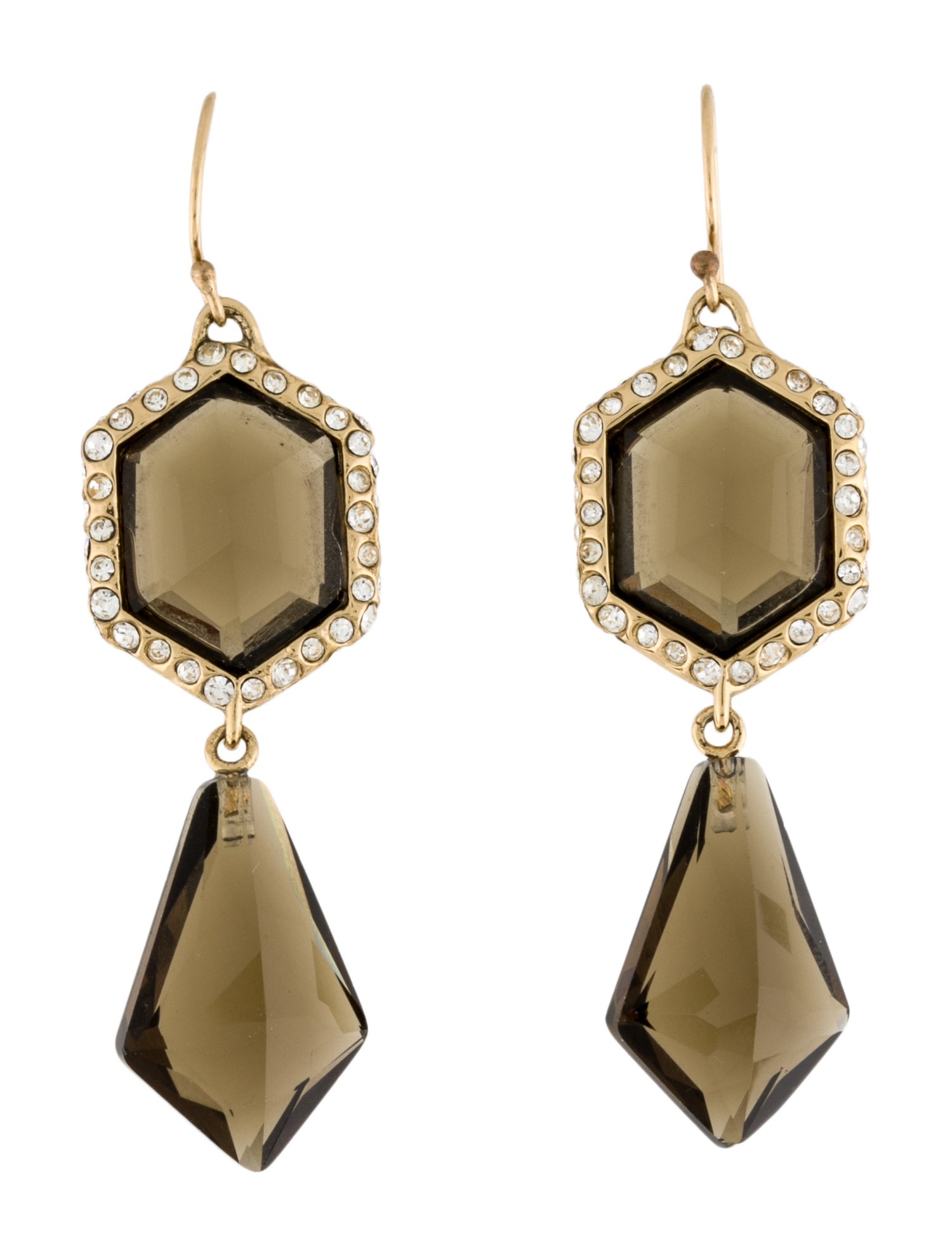 Alexis Bittar Crystal & Stone Drop Earrings