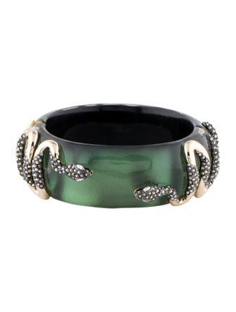 Alexis Bittar Double Snake Hinged Bangle Bracelet