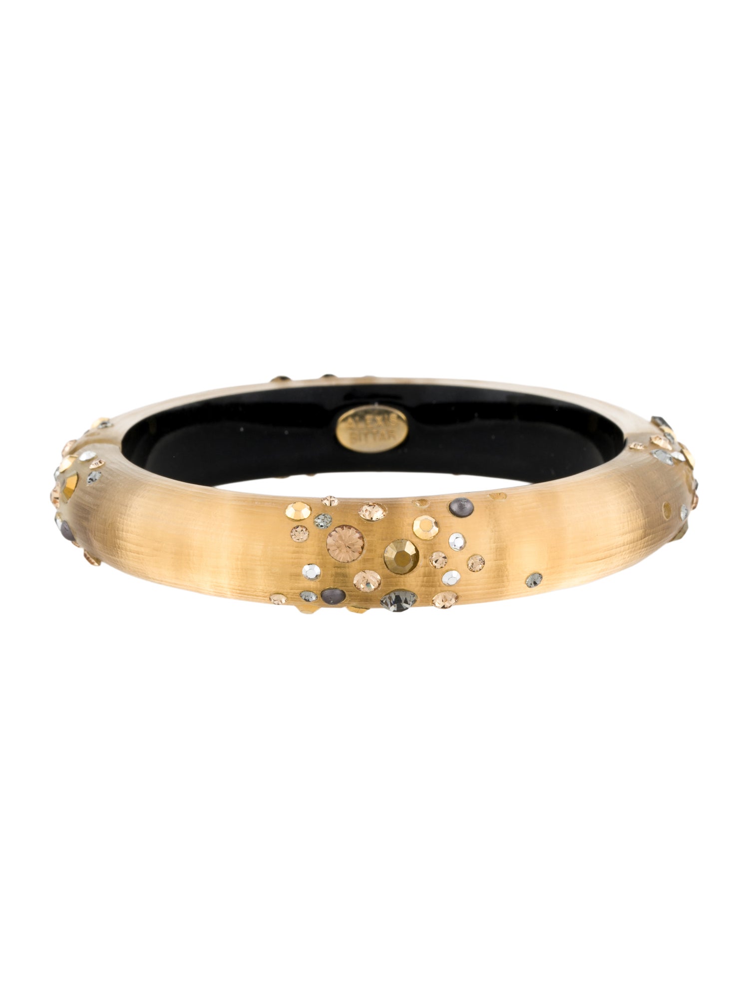 Alexis Bittar Lucite & Crystal Hinge Bangle Bracelet