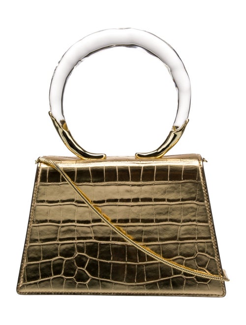 Alexis Bittar Embossed Leather Top Handle Bag