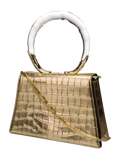 Alexis Bittar Embossed Leather Top Handle Bag