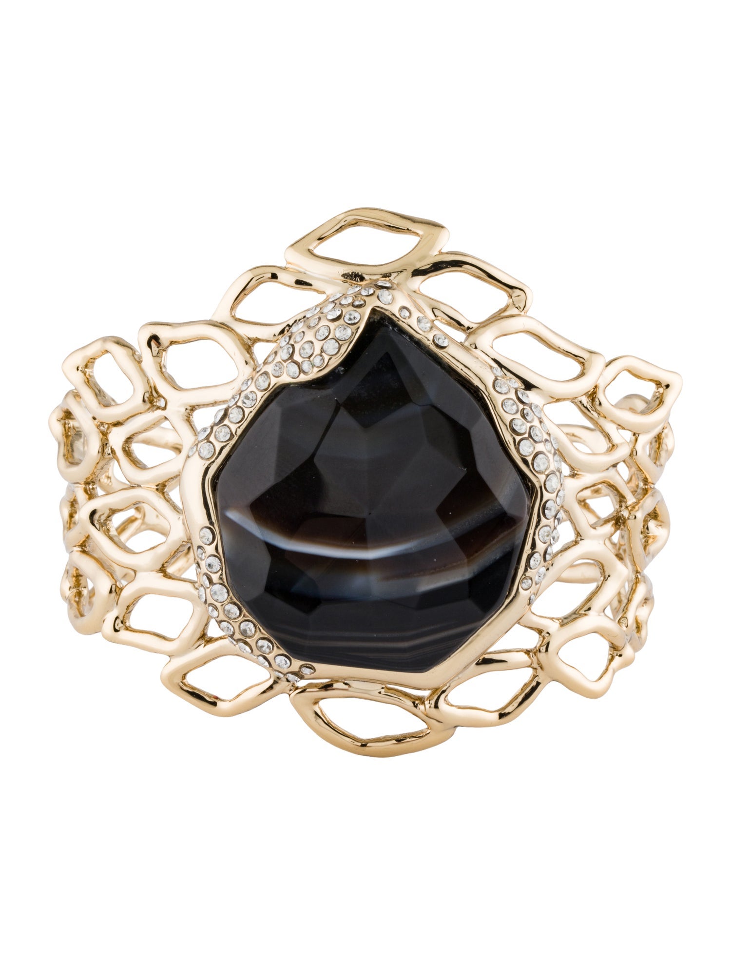 Alexis Bittar Crystal Sculpted Cuff