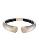 Alexis Bittar Lucite & Crystal End Cap Hinged Cuff