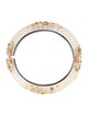 Alexis Bittar Faux Pearl & Crystal Dusted Lucite Hinged Bangle