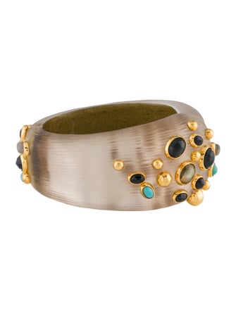 Alexis Bittar Lucite Hinged Bangle Bracelet