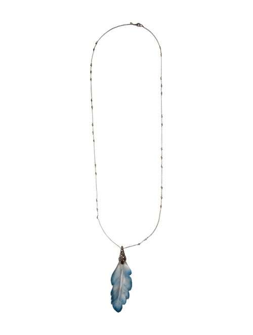 Alexis Bittar O'Keeffe Long Feather Necklace
