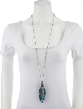 Alexis Bittar O'Keeffe Long Feather Necklace