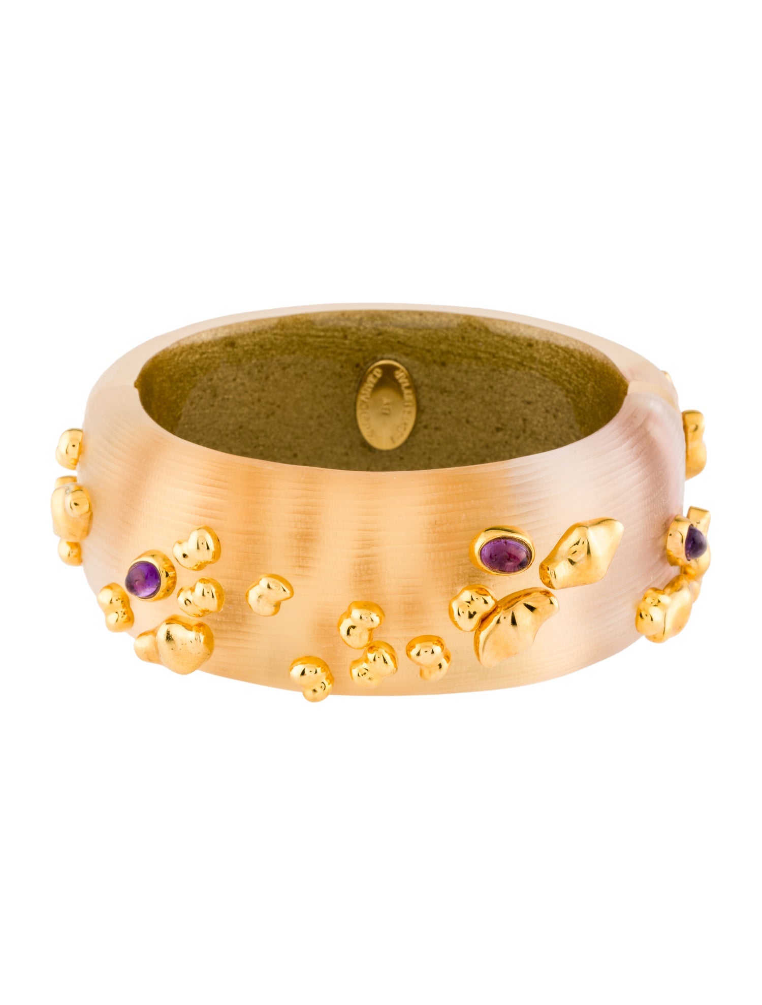 Alexis Bittar Lucite Nugget Hinged Bangle
