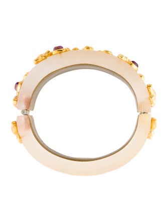 Alexis Bittar Lucite Nugget Hinged Bangle