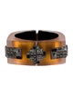 Alexis Bittar Crystal & Lucite Hinged Bangle Bracelet