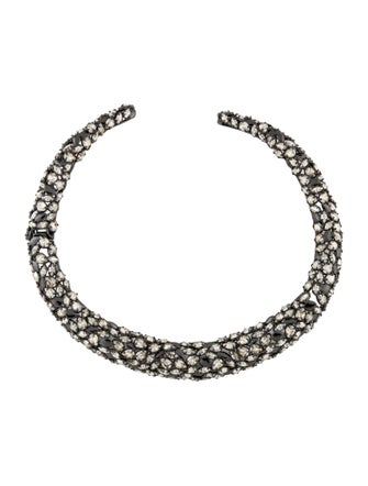 Alexis Bittar Crystal Nova Hinged Collar Necklace
