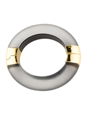 Alexis Bittar Lucite Wide Hinged Bangle Bracelet