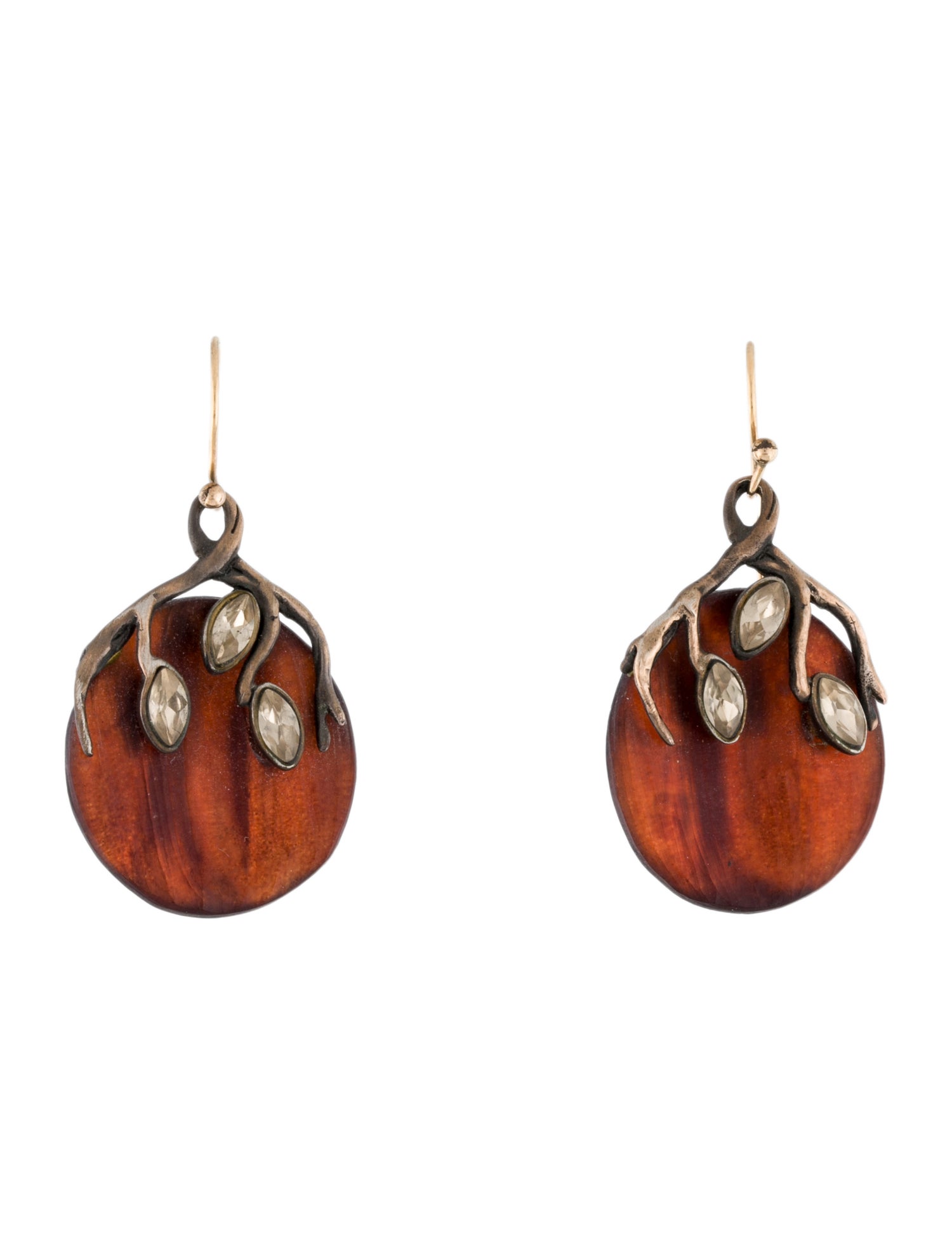 Alexis Bittar Lucite & Crystal Branch Drop Earrings