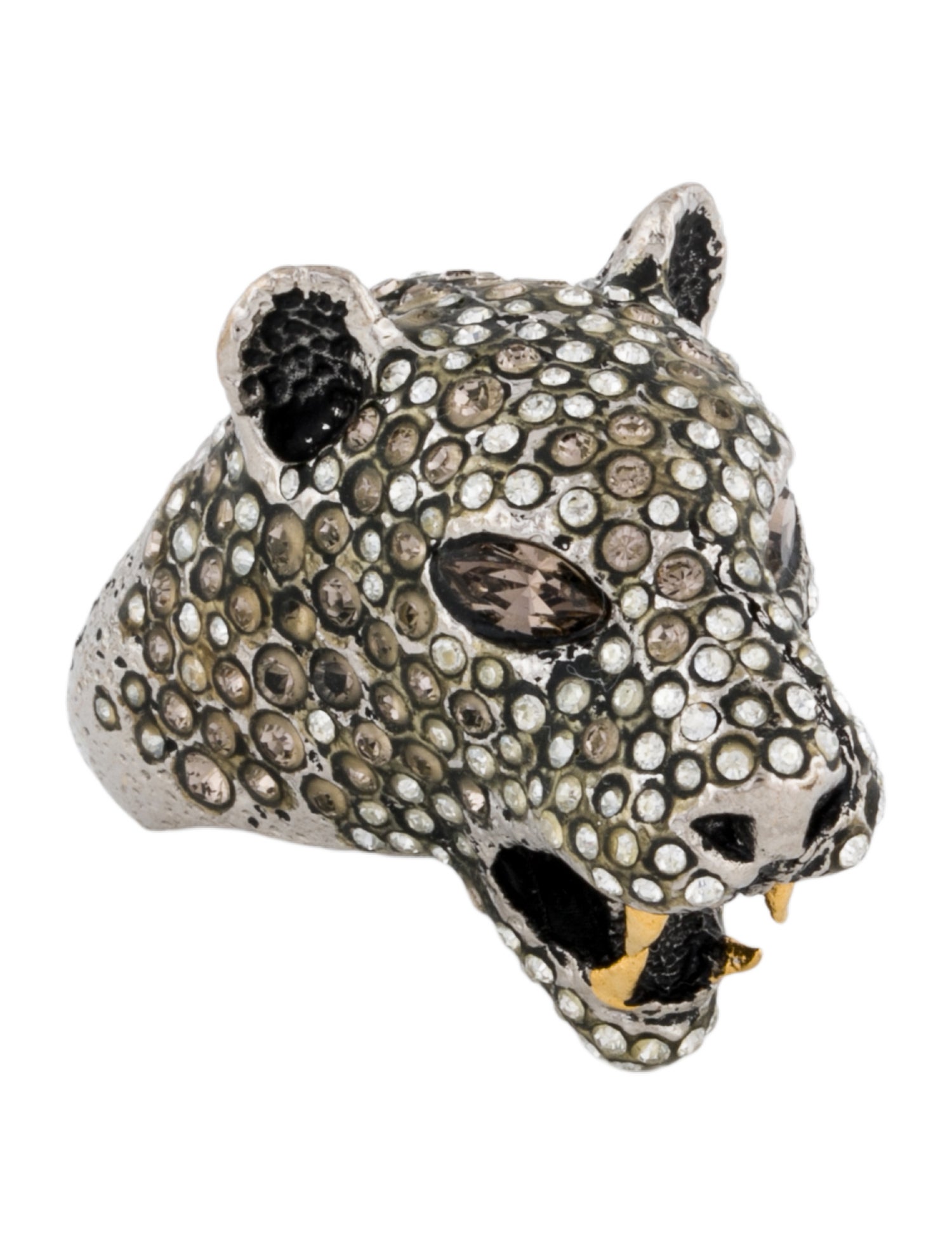 Alexis Bittar Crystal Elements Panther Cocktail Ring