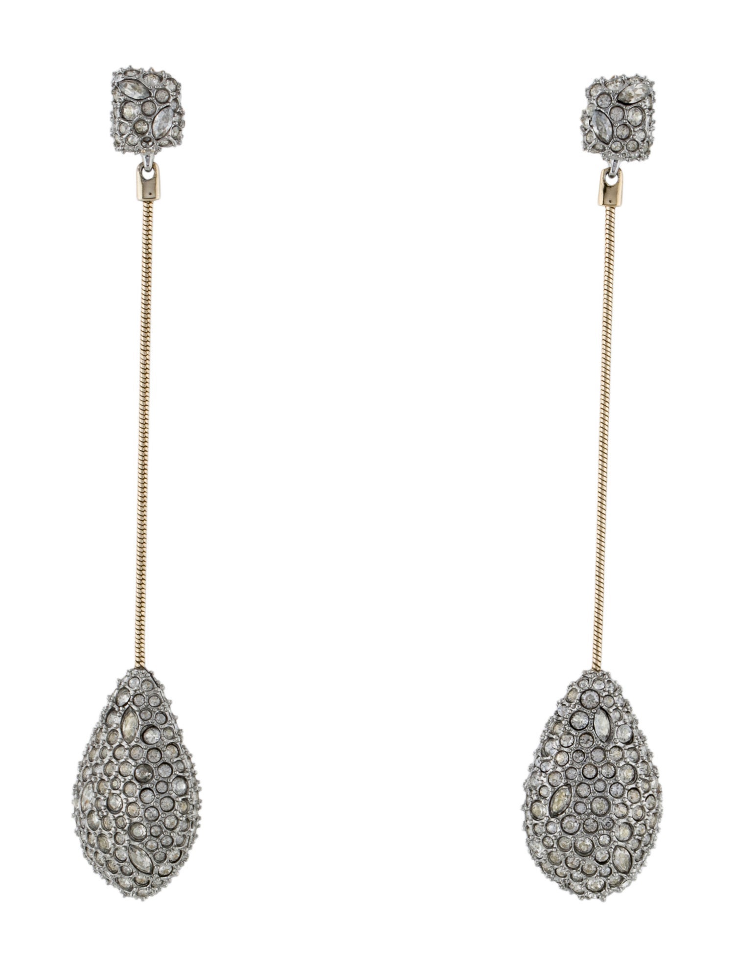 Alexis Bittar Crystal Encrusted Teardrop Earrings