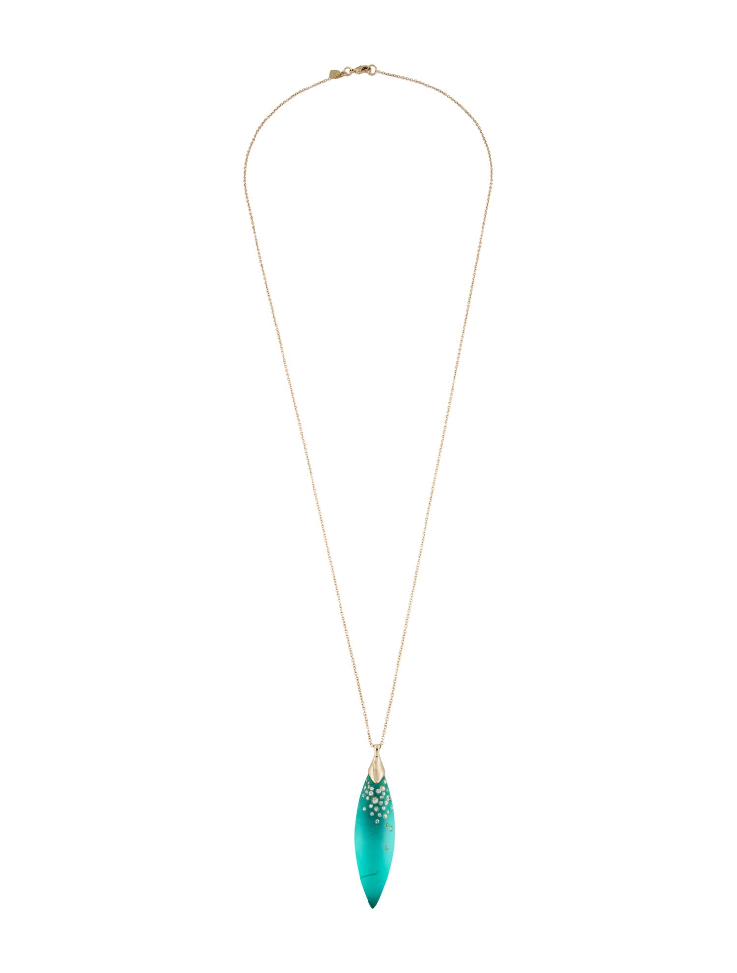 Alexis Bittar Lucite & Crystal Dusted Pendant Necklace