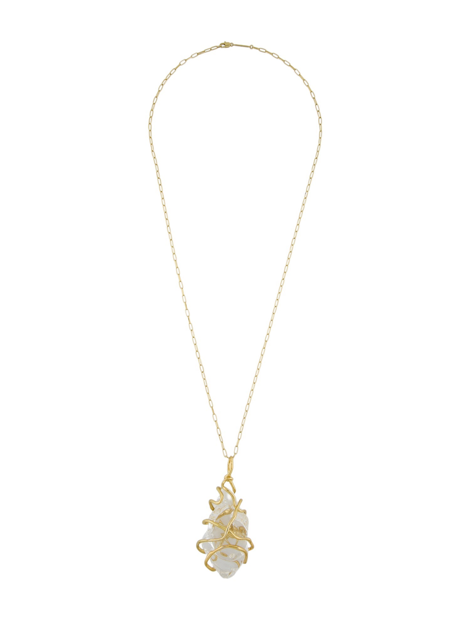 Alexis Bittar Twisted Liquid Lucite Pendant Necklace