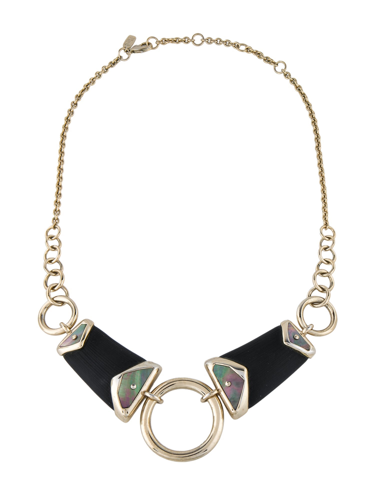 Alexis Bittar Lucite & Mother-of-Pearl Collar Necklace
