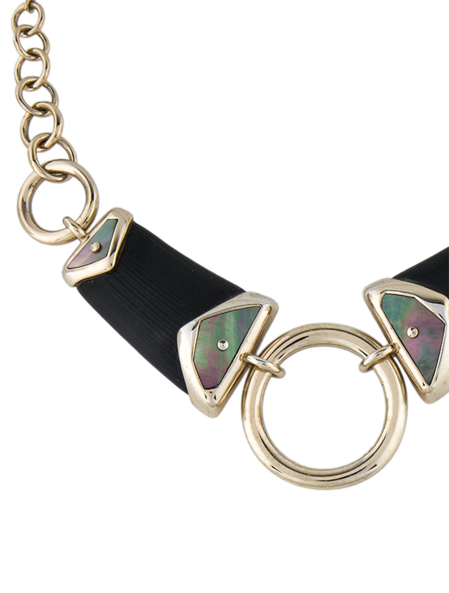 Alexis Bittar Lucite & Mother-of-Pearl Collar Necklace