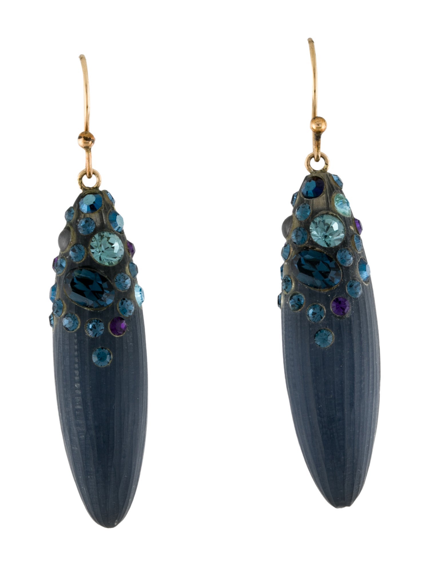Alexis Bittar Crystal & Lucite Drop Earrings