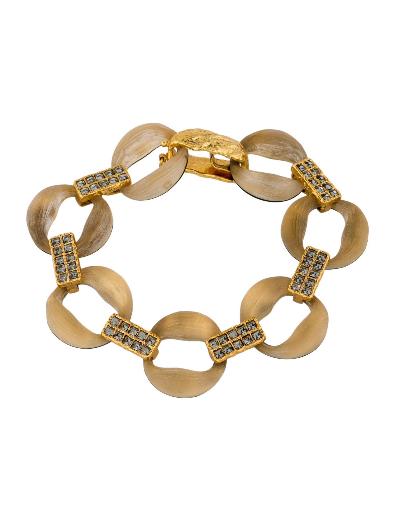 Alexis Bittar Lucite & Crystal Link Bracelet