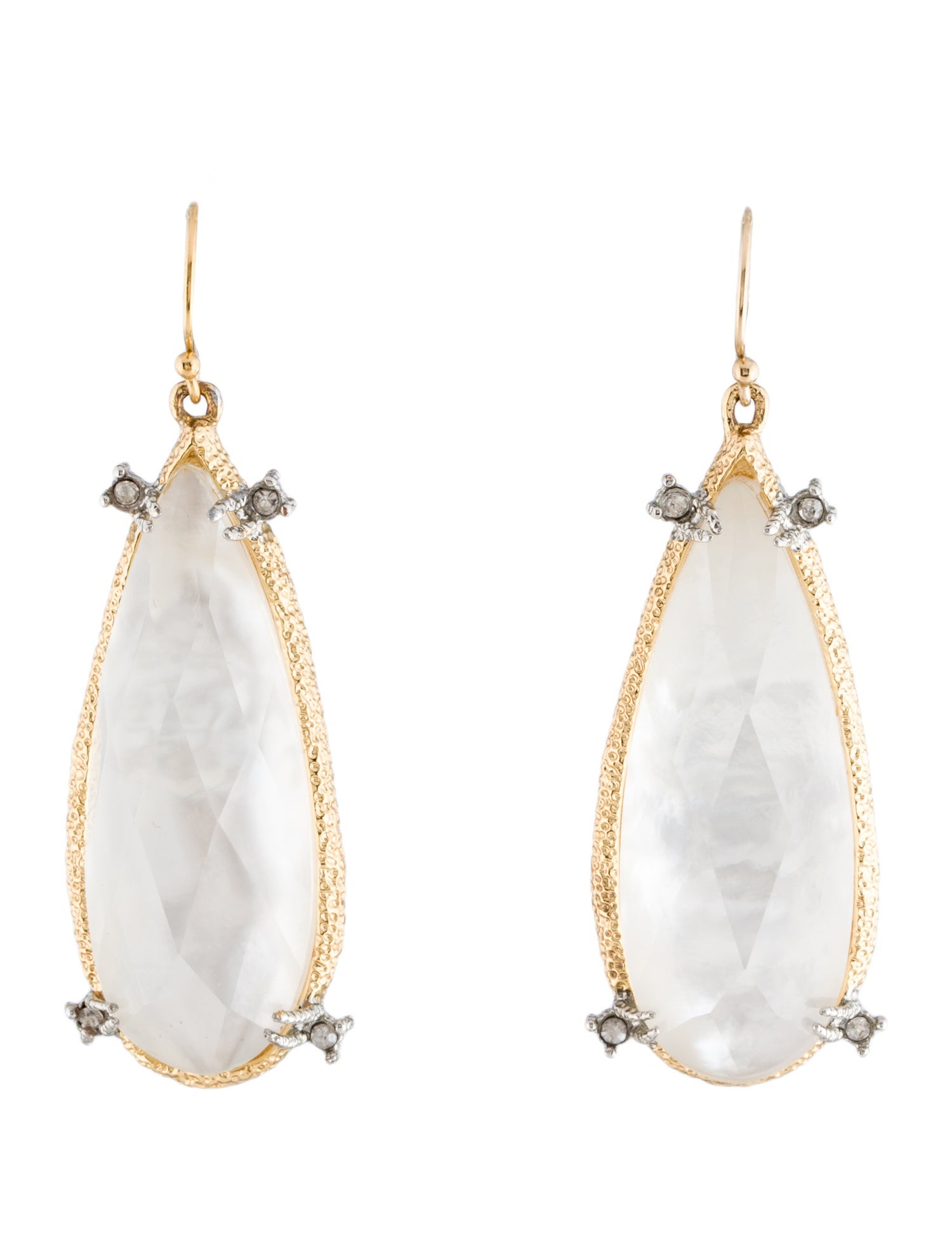 Alexis Bittar Mother of Pearl Doublet & Crystal Elements Moonlight Teardrop Earrings