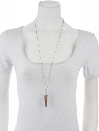 Alexis Bittar Lucite & Crystal Dust Marquis Pendant Necklace