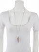 Alexis Bittar Lucite & Crystal Dust Marquis Pendant Necklace
