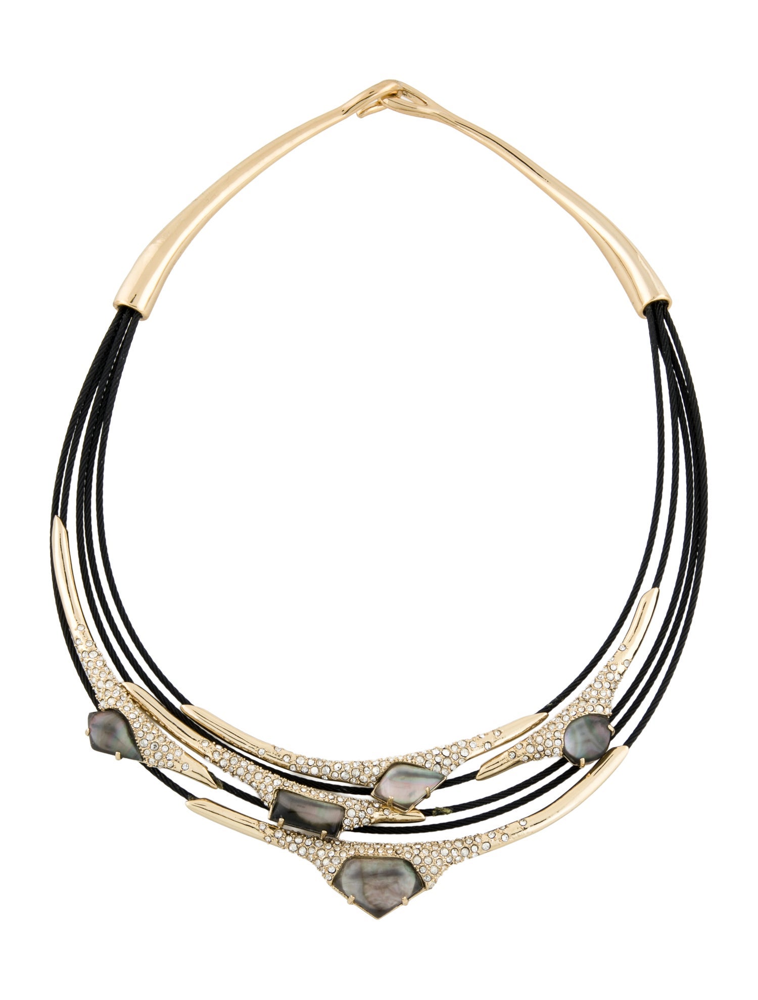 Alexis Bittar Miss Havisham Mother-of-Pearl & Crystal Layered Cable Necklace