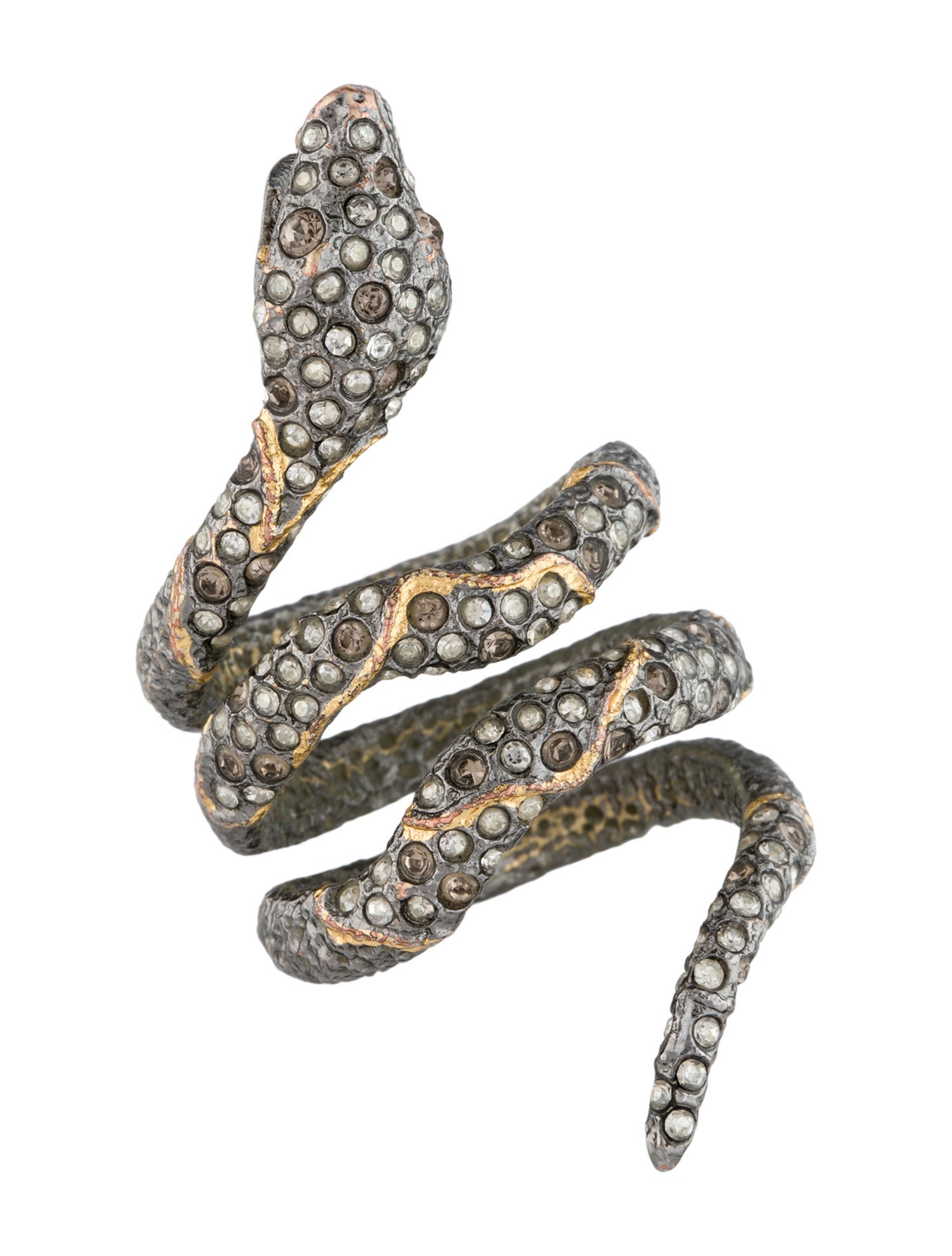 Alexis Bittar Crystal Encrusted Jardin De Papillon Snake Wrap Ring