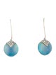 Alexis Bittar Lucite & Crystal Round Drop Earrings