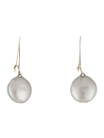 Alexis Bittar Lucite & Crystal Round Drop Earrings