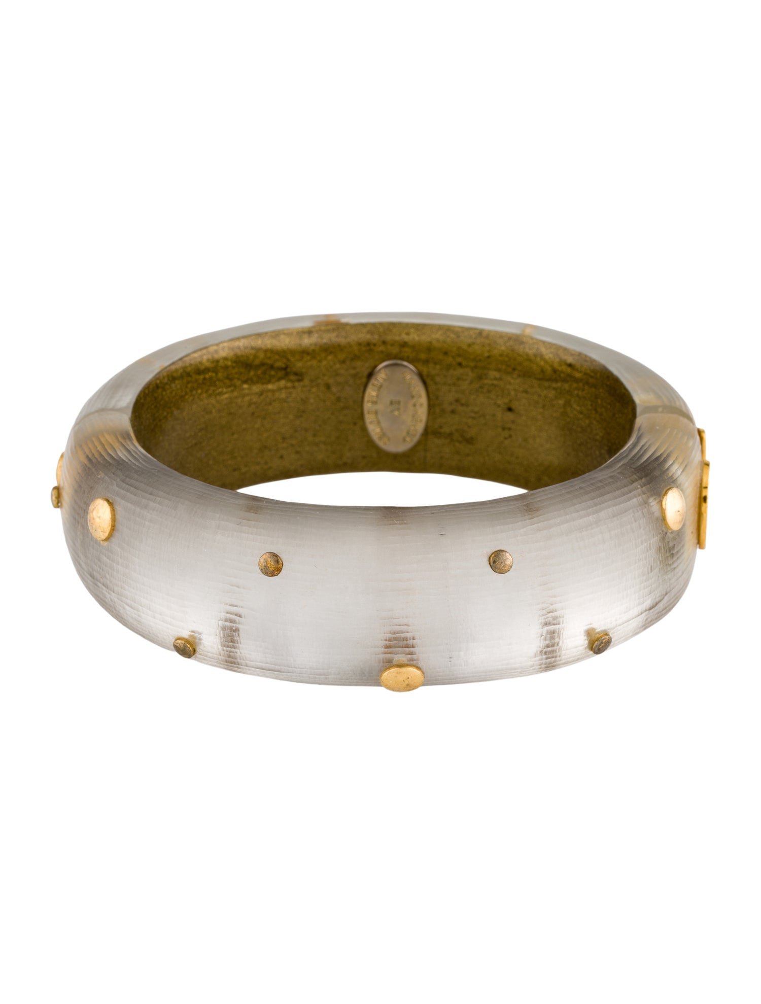 Alexis Bittar Lucite Studded Hinged Bangle