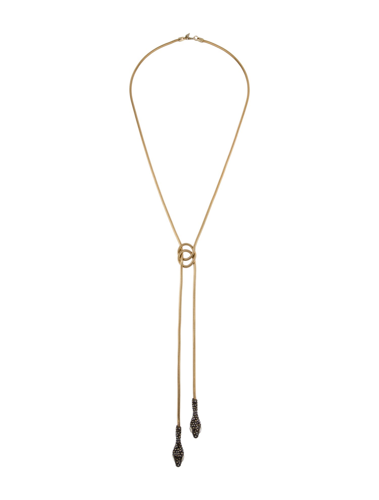 Alexis Bittar Crystal Snake Lavalier Necklace